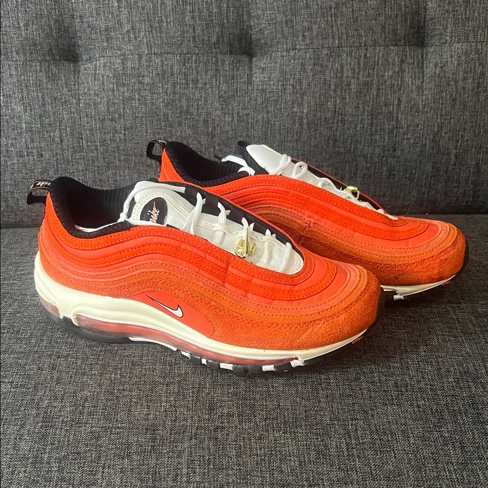Nike Air Max 97 Men's Sneakers - Orange and White